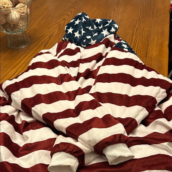 American Flag Hooded Jacket Comfy - Picture 3 of 3